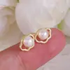 Novo Produto da Zhizhen: Brincos Pequenos e Delicados de Pérola de Água Doce, um Acessório de Pérola Essencial com Ótimo Custo-Benefício com Injeção de Ouro 14K