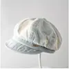 Gorra Octagonal Vintage de Mezclilla con Forma de Nube para Mujer, Tendencia de Moda Primavera y Verano, Versátil, Adelgazante del Rostro, Boina de Ala Suave, Gorra de Artista