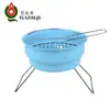 Babbich Camping al Aire Libre Hogar Transfronterizo Redondo Engrosado Parrilla Barbacoa Estufa Barbacoa Estufa para Granizo Estufa Barbacoa Portátil