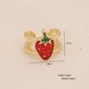 [Ice Meng] lindos pendientes de la serie de frutas cereza fresa clip para la oreja pendientes Joker de moda E604