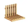 Banqueta Plegable para Cambiarse los Zapatos para Entrada, Silla Pequeña de Pared para Ponerse los Zapatos, Silla para Entrada, Taburete para Baño, Madera Maciza para Apartamentos Pequeños