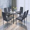 Mesa de Comedor de Cristal Mesa de Comedor Vidrio Templado Mesa de Comedor para el Hogar y Combinación de Sillas Mesa de Negociación Moderna y Sencilla