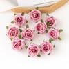 Explosões de comércio exterior simulação tecido de seda flor de rosa flor de seda acessórios DIY feitos à mão chapéu de palha com material fabricantes atacado