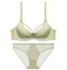 Conjunto de Lencería Sexy para Mujeres de Busto Grande, Transpirable de Verano, Estilo Delgado que Hace que los Bustos Grandes Parezcan Más Pequeños, Conjunto de Sujetador y Bragas de Calidad de Exportación, Sujetador de Gama Alta