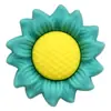 Flores Coloridas Adesivos de Borracha Macia 3D Decorações Planas para Capas de Celular Papelaria Acessórios de PVC 3D Acessórios para Joias DIY