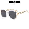 Nuevas Gafas de Sol Personalizadas de Cadena para Pierna con Montura Grande Todas las Combinaciones Moda Europea y Americana Protección Solar Deportivas de Montar al Aire Libre Gafas de Sol Transfronterizas