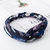 Accesorios para el Cabello Estilo Japonés y Coreano Diadema Cruzada Ancha con Estampado de Lunares Vintage Diadema de Cinta Dulce y Sencilla