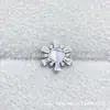 Brincos de Floco de Neve de Opala em Liga de Titânio Astmf-136 Titânio G23 Rosca Interna Piercing Labial Piercing de Língua Joia para Cabeça