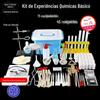 Conjunto completo de equipamentos de experimento químico do ensino médio de consumíveis de laboratório Caixa de experimentos químicos de reagente de vidro de química do ensino médio