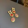 Joias Vintage Usadas com Flores Incrustadas de Diamante e Colares de Coração, Correntes de Clavícula Elegantes Retrô, Colares de Luxo Leve e de Alta Qualidade