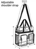 En Stock Amazon Modelo Nuevo Bolso Tote Transparente Portátil con Múltiples Bolsillos y Dos Bolsillos Frontales