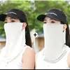 Mascarilla de Protección Solar, Protector de Cuello para Hombre, Pañuelo Facial para Ciclismo al Aire Libre, Pañuelo para la Cabeza de Pesca, Bufanda de Seda Helada, Velo de Cara Completa, Velo con Colgante para las Orejas