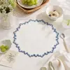 Servilleta francesa de dos colores con borde ondulado, bordado, paño para la boca, paño para tetera, paño para tazas de hotel, fondo para fotografía de alimentos