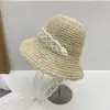 Sombrero para Mujer con Correa de Encaje, Cortavientos, Protector Solar, Sombrero de Paja, Pequeño y Fresco, Viaje de Verano, Vacaciones en la Playa, Sombrero Plegable