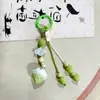 Llavero de Bolsa de Cerámica Tejida a Mano de Jingdezhen, Colgante Creativo de Anilla de Resorte, Venta al por Mayor de Pequeños Regalos Culturales y Creativos