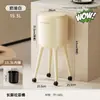 Bote de basura grande para el hogar con ruedas para cocina y sala de estar, tapa de apertura por presión, venta al por mayor