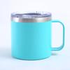 Suministro directo transfronterizo, taza con asa de 12 oz, taza de café para oficina, taza de acero inoxidable 304, taza térmica de doble capa