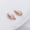 Galvanizado Recubrimiento al Vacío Oro Real 18K Oro Blanco Hebilla de Perla Tazón Rayado Hebilla de Frijol Hebilla de Barra Enchufable Accesorios para Collares DIY