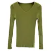 Suéter tejido versátil para mujer para usar como prenda exterior, estilo coreano, corte ajustado, jersey, camiseta base ajustada para estudiante