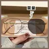 Nuevas gafas de sol de cristal plano anti luz azul para mujer, dulces, de alto valor, transparentes, con cambio de color, gafas para miopía