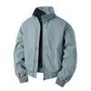 Jaqueta de Instrutor de Voo Estilo Americano com Gola Alta para Homens 2026, Primavera e Outono, Tamanho Grande, Caimento Normal nos Ombros, Corta-vento Workwear Slim