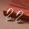 Prata de lei S925, vintage, maciço, fecho de águia de prata único, fecho de gancho de águia, pulseira masculina DIY, acessório de joia de prata, fecho grande