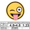 Calcomanías de tela con expresión de Emoji bordado, accesorios para ropa, calcomanías decorativas, parche divertido, insignia redonda linda con carita sonriente