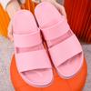 Chinelo Personalizado com Logo para Casais de Verão, Sandália Lisa de Tira Dupla para Homens, Sandália Antiderrapante de Bico Aberto Atacado