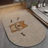 Cadena de Suministro Transfronteriza Suela de Goma Lino Algodón y Lino Alfombra Baño Absorbente de Agua Entrada y Salida Entrada Resistente a Manchas Borde de Bloqueo Resistente al Desgaste Antideslizante