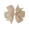 Amazon Cross-border Hot Sale Handmade Six-ear Cor sólida Rib com Fishtail Bow Hairpin Acessórios para cabelo Chapéus infantis