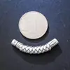 Prata 999 pura vintage 3D prata maciça estilo chinês peixe koi em forma de pulseira meia-lua curva, pulseira meia-lua em forma de peixe "abundância todo ano" acessório de tubo de prata
