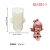 Molde de Vela de Silicone de Anjinha Fofa Segurando Coração, Molde de Ornamento de Gesso para Vela de Aromaterapia de Anjinho Segurando Bochecha com Olhos Fechados