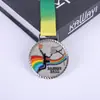 Medalla de Metal listado al por mayor medalla de aleación de zinc 3D pintura medalla de competición de bádminton baloncesto personalización de medallas
