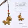 Llavero Colgante Zodiaco Caballo Sándalo Verde Creativo DIY Riqueza Instantánea Encanto para Bolso de Teléfono Móvil