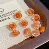 Yongjia Gems 6mm Chapado en Color Redondo Degradado Corte Araña de Fuego Circonita Piedra Suelta Joyería DIY Arte de Uñas Joyería Wholesale