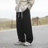 Calça Cargo Casual de Algodão Puro com Design Dividido Patchwork Personalizado Estilo Japonês Tendência Reta Solta Longa