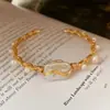 Pulseira de Pérolas Naturais de Água Doce Barroca Feminina Luxo Acessível Pulseira de Alta Qualidade 2024 Novo Estilo Quente Joias de Mão Atacado