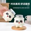 Caneca fofa de panda para viagem criativa de chá de leite alta cor transparente PET descartável 500ml copo atacado