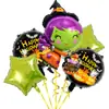 Globos de papel de aluminio de dibujos animados para Halloween, calabaza mate, caramelo, fantasmita, accesorios de decoración para ambiente de fiesta festiva