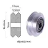Accesorios para Impresora 3D Rueda Pasiva Polea de Plástico Máquina de Grabado Perfil de Aluminio 20 Rueda Grande de Pom Rueda Pequeña Rueda Tipo V