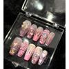 Manicura Hecha a Mano Y2K Dulce Caliente Manicura Hecha a Mano Uñas Portátiles Blanqueamiento Estudiante Novia Uñas Elegantes Nuevo Trapecio