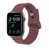 Adecuado para Apple Watch Iwatch1108765 Correa de Silicona Applewatch9 Hebilla Lightning Patrón de Ola Color Sólido