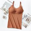 Camisola de otoño e invierno con escote en V para mujer, ropa interior con base de camisola, cinturón con almohadilla para el pecho, sexy, de encaje, larga, sin tirantes