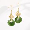 Pendientes de plata de ley 925, accesorios hechos a mano, con perla de jade, hebilla de seguridad, clip para la oreja, accesorios de bricolaje
