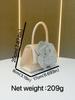 Nuevo Bolso de Mano Pequeño de Alta Gama para Dama con Diamantes Brillantes y Flor Rosa, Bolso de Mano, Bolso Bandolera, Bolso de Noche
