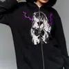 Sudadera con capucha al por mayor para otoño e invierno, transfronteriza, para mujer, estilo Y2K, con estampado, forro polar, suéter, sudadera, chaqueta, sudadera con capucha y cremallera para mujer