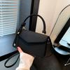 Bolso cuadrado pequeño sencillo para mujer, novedad de verano 2023, bolso de hombro de color liso, bolso de mano informal, bolso de mensajero retro