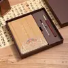 Cuaderno Tejido de Bambú Estilo Chino A5 Grueso Bloc de Notas de Negocios Creativo Tendencia Nacional Retro Corporativo Logo Personalizado