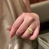 Nuevo Anillo de Hoja de Plátano Cepillada Italiano, Lujo Accesible, Anillo Pulsera Noble Estilo Palacio Retro de Gama Alta