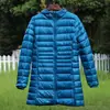 Chaqueta de plumas ligera con capucha, corte entallado, talla grande para mujer, para temporada cruzada, liquidación, para 200 kg